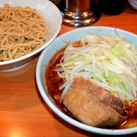 「つけ麺 赤（850円）+ニンニク」@ラーメン二郎 八王子野猿街道店2の写真
