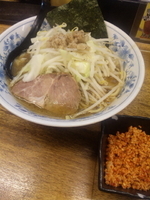 「新化中華そば（小盛・野菜小盛） +  辛味ひき肉」@東池袋大勝軒 新化の写真