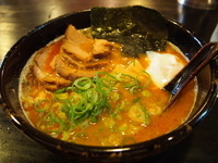 「温玉辛みそらーめん+豚めし」@つじのやの写真