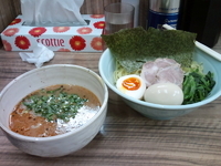 「つけ麺+味玉」@横浜家系ラーメン武蔵家 松戸店の写真