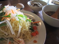 「トマトつけ麺 大盛り+味玉」@engawacafeの写真