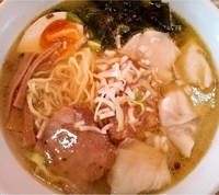 「海老ワンタン麺+ミニチャーハン（800円+200円）」@麺道楽の写真