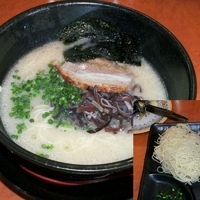「博多とんこつラーメン（600円）+替玉（1玉サービス）」@博多とんこつ 山笠の写真