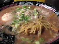 「とんこつラーメン+味玉@750+100」@無鉄砲 東京中野店の写真