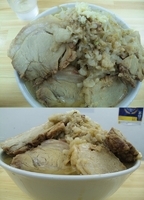 「ラーメン（中 700円）ニンニク少なめ 他全マシ 豚ダブル（20」@自家製太麺 ドカ盛 マッチョ 難波千日前店の写真