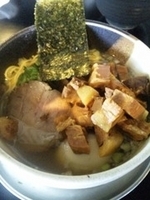 「味玉柳麺（炭火刻み焼豚トッピング）」@麺坊 炗の写真