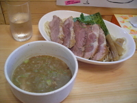 「「塩つけめん+チャーシュー（￥700+200）」」@らーめんひの木の写真