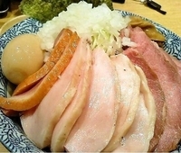 「夜限定 汁なし鶏白湯そば+ミックスチャーシュー（780円+240」@麺屋 一燈の写真