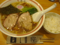 「中華そば+ごはん（小）」@青竹平打ち中華そば 麺壱吉兆の写真