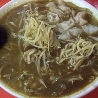 「カレーラーメン（麺硬め）￥750 ワンタン￥150」@中華料理 松屋軒の写真