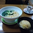 海老ワンタン麺（ランチセット 半チャーハンと餃子セット）