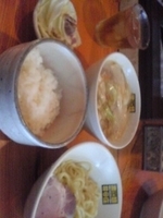 「ランチBセット850（つけ麺並・塩ご飯）」@濃菜麺 井の庄の写真