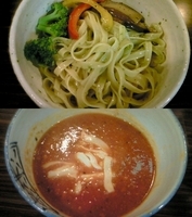 「バジルとボロネーゼの合わせつけめん+ごはん（小）」@麺処 井の庄の写真