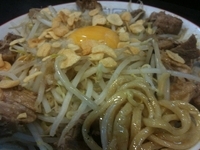 「まぜラーメン 並（200g）」@ダントツラーメン 岡山一番店の写真