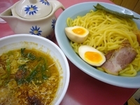 「スタミナバーベキューつけ麺（740円）+大盛り（150円）」@山岡家 柏店の写真