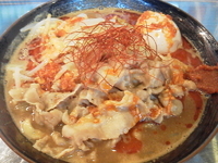 「紅 + 味玉」@麺創研 紅 府中の写真