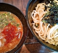 「極太魚介つけ麺（大盛無料）800円」@らぁ麺三軒屋 岬本店の写真