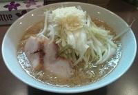 「ラーメン（200g） アブラオオメ、ニンニク」@ラーメン どんの写真