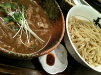 「肉ぶっかけつけ麺（1000円）」@麺処 喜神 品川店の写真