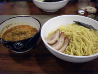 「エビ辛みそつけめん 700円 麺2玉 200円」@らーめん 福たけ 桜木本店の写真