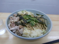 「まぜそば並（ニンニク抜き）」@自家製太麺 ドカ盛 マッチョ 難波千日前店の写真