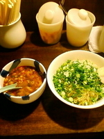 「白コロホルモン味噌煮込みもりそば:850円」@名物ラーメン一力の写真