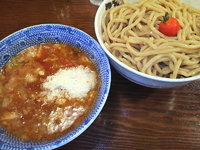 「トマトチーズつけ麺(大盛)+餃子」@七匹の子ぶた 大宮東口店の写真