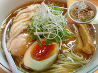 「夏季限定 冷やしラーメン+ミニチャーシュー飯@750+250」@麺屋 彩香の写真