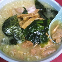 「ホルモンラーメン（麺硬め・アブラ多め）￥730」@ラーメンショップ 大山店の写真