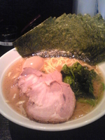 「ラーメン+八七三盛り+海苔増し+ほうれん草増し￥1000」@八七三家の写真