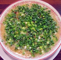 「屋台ラーメン+ネギ増し+（替え玉 博多麺）」@博多屋台の写真