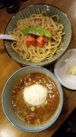「トマトチーズつけ麺+無料ニンニク」@麺屋 蕃茄の写真