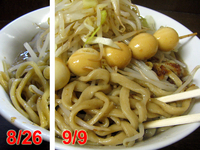 「蓮エビ小らーめん（ニンニクヤサイ多め）+うずら@900+100」@蓮爾 さんこま店の写真