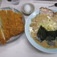 ネギみそラーメン+チキンカツセット1100円