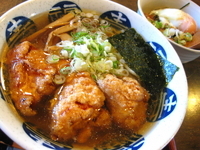 「【期間限定】唐揚げラーメン￥890 & 温玉豚丼ミニ￥390」@ラーメン厨房 ぽれぽれの写真