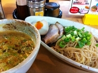「カレーつけ麺+ご飯（銀しゃりセット）」@まんねん 梅田本店の写真