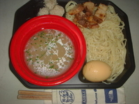 「塩つけ麺 大つけ麺博バージョン+味玉+鶏つみれ」@大つけ麺博 浜松町駅前特設会場の写真