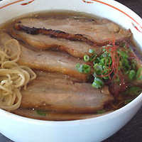 「醤油炙りちゃーしゅー麺、大盛り」@麺や Bar 渦の写真