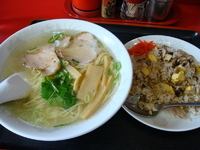 「塩ラーメン+ミニ焼飯」@星龍軒の写真