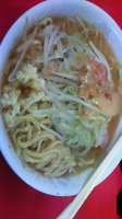 「ぶた2枚入り 小ラーメン（ニンニク、アブラ）」@ラーメン二郎 環七一之江店の写真