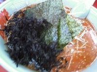 「辛味噌ネギラーメン中盛890円+岩海苔100円」@ラーメン山岡家 春日部店の写真