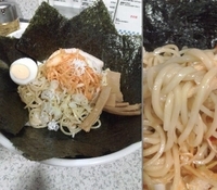 「油麺シングル￥650+ネギ海苔￥250」@らーめん めん家の写真