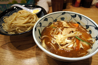 「江戸前つけ麺（濃厚系）大盛 野菜つけ麺（サッパリ系）中盛」@江戸前つけ麺 サスケの写真