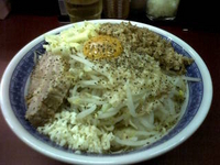 「汁なし（780円）やさい・にんにく」@らーめん豚喜 川口店の写真