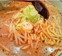 「みそらーめん+半チャーハン（650円+400円）」@らーめん すすきのの写真