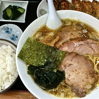 「生姜ラーメン（￥550）サービスセット（半ライス￥300）」@榊屋の写真