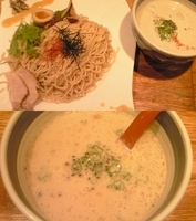 「秋味冷つけ麺+茄子味噌雑炊」@麺や 庄のの写真