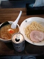 「つけ麺青（750円）+スーパードライ350（300円）」@こってりらーめん 誉の写真