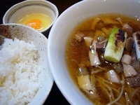 「【今月の一品】鴨汁ラーメン（800円）+卵かけごはん（180円）」@麺工房HIRAMAの写真