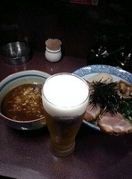 「特製つけ麺（880円）+生ビール（380円）」@麺屋 かぐら 柏店の写真